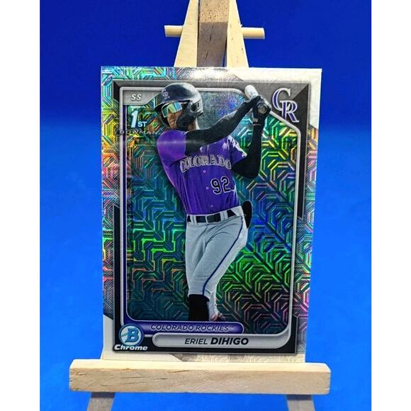 2024 Bowman - Endy Rodriguez #68 Chrome Mojo Refractor (RC) - Picture 5 of 7